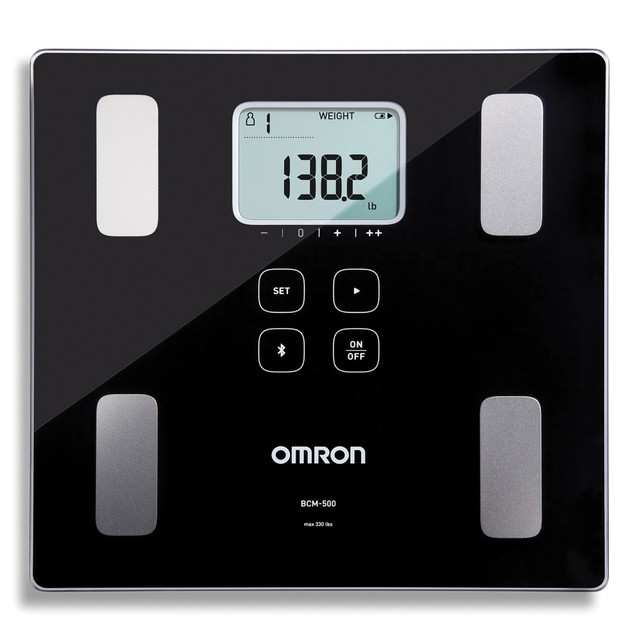 OMRON HEALTHCARE, INC. BCM-500 Omron BCM-500 Body Composition Bathroom Scale, 11in x 11.2in, Black