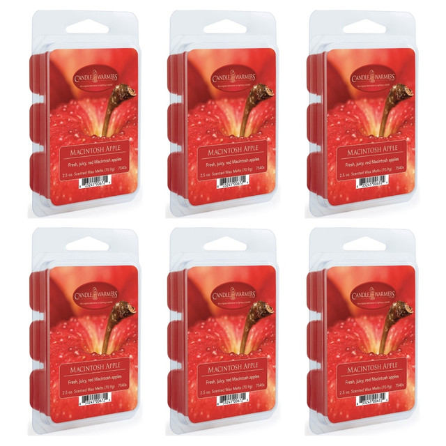 CANDLE WARMERS, ETC. 7540S Candle Warmers Etc Wax Melts, Macintosh Apple, 2.5 Oz, Set Of 6 Melts