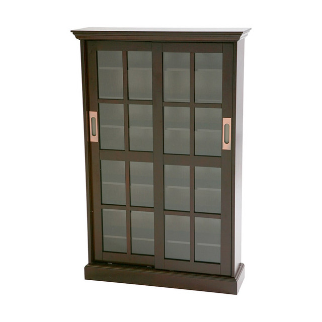 SOUTHERN ENTERPRISES, INC. SEI Furniture MS1071T  Sliding-Door Media Cabinet, Espresso