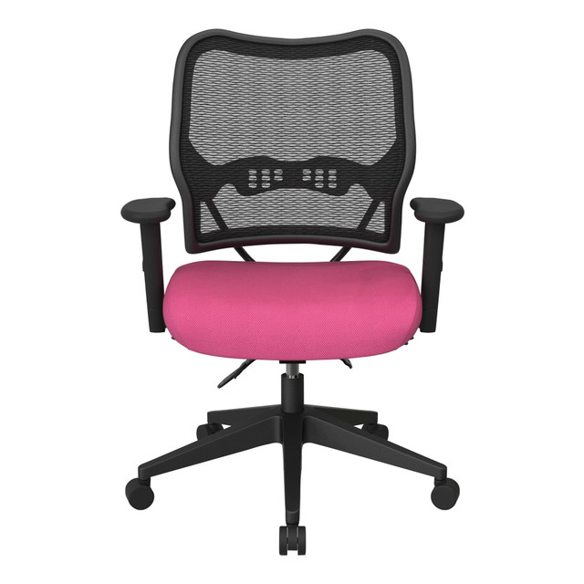 OFFICE STAR PRODUCTS 13-37N9WA-261 Space Seating Deluxe Ergonomic Mesh Mid-Back Office Chair, Pink/Black