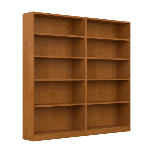 BUSH INDUSTRIES INC. UB003NC Bush Furniture Universal 72inH 5-Shelf Bookcases, Natural Cherry, Set Of 2 Bookcases, Standard Delivery BUSH INDUSTRIES INC. UB003NC Bush Furniture Universal 72inH 5-Shelf Bookcases, Natural Cherry, Set Of 2 Bookcases, Standard Delivery