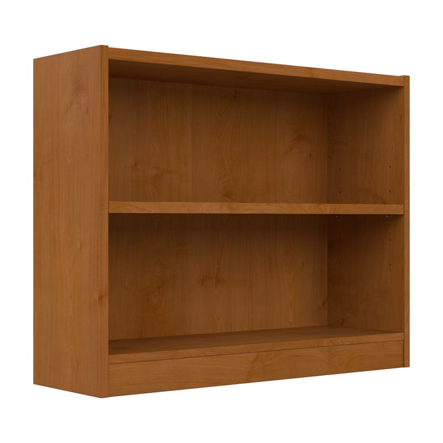 BUSH INDUSTRIES INC. WL12466 Bush Furniture Universal 30inH 2-Shelf Bookcase, Natural Cherry, Standard Delivery