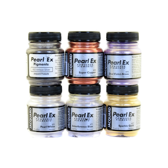 RUPERT, GIBBON & SPIDER, INC. JAC6510 Jacquard Pearl Ex Powdered Pigments, Assorted, Set Of 6 RUPERT, GIBBON & SPIDER, INC. JAC6510 Jacquard Pearl Ex Powdered Pigments, Assorted, Set Of 6