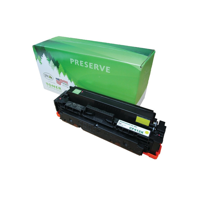 IMAGE PROJECTIONS WEST, INC. IPW Preserve 545-X12-ODP  Remanufactured Yellow High Yield Toner Cartridge Replacement For HP 410X, CF412X, 545-X12-ODP