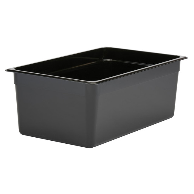 CAMBRO MFG. CO. Cambro 18CW110  Camwear GN 1/1 Size 8in Food Pans, 8inH x 12-3/4inW x 20-7/8inD, Black, Set Of 6 Pans