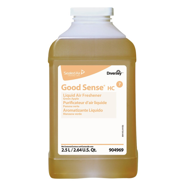 DIVERSEY 904969  Good Sense Liquid Odor Counteractant, Apple Scent, 84.5 Oz, Case Of 2 Bottles