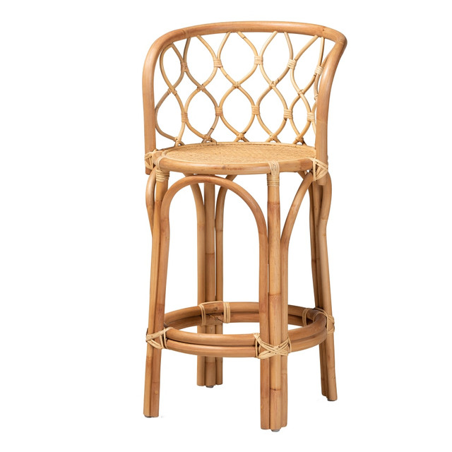 WHOLESALE INTERIORS, INC. bali &amp; pari 2721-11877 bali & pari Diana Rattan Counter Stool, Natural