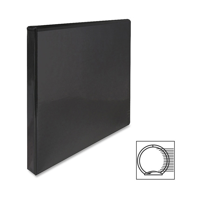 SP RICHARDS 19550 Sparco Premium View 3-Ring Binder, 1/2in Round Rings, 96% Recycled, Black SP RICHARDS 19550 Sparco Premium View 3-Ring Binder, 1/2in Round Rings, 96% Recycled, Black