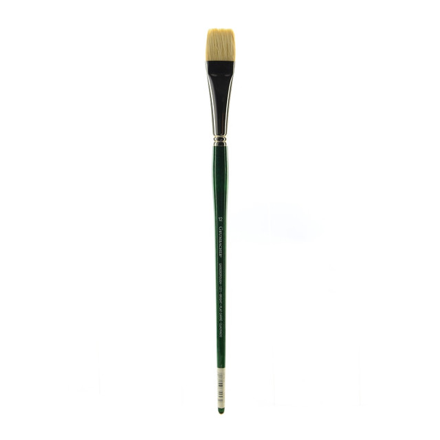 KOH-I-NOOR RAPIDOGRAPH, INC. 1271B.12 Grumbacher Gainsborough Oil And Acrylic Paint Brush, Size 12, Bright Bristle, Hog Hair, Green