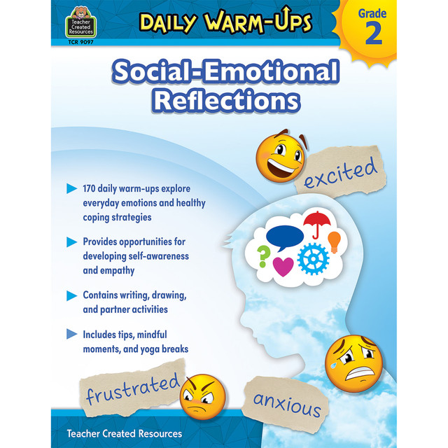 TEACHER CREATED RESOURCES INC. TCR9097 Teacher Created Resources Daily Warm-Ups: Social-Emotional Reflections, 2nd Grade