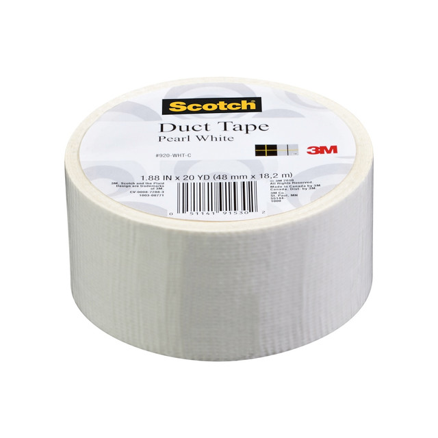 3M CO Scotch 920-WHT-C  Colored Duct Tape, 1 7/8in x 20 Yd., White