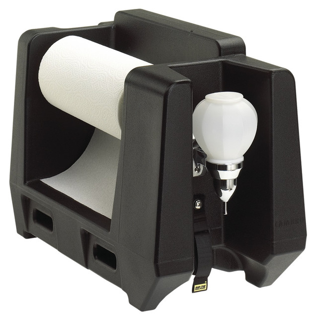 CAMBRO MFG. CO. HWAPR110 Cambro Soap Dispenser And Paper Towel Roll Holder For Camtainer, 14-3/8inH x 10-1/8inW x 19-3/8inD, Black