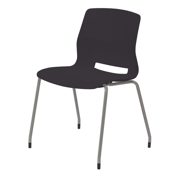 KENTUCKIANA FOAM INC 2700-SL-10 KFI Studios Imme Stack Chair, Black/Silver