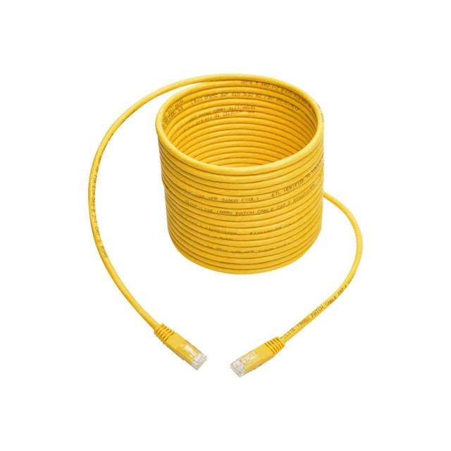 TRIPP LITE N200-025-YW  25ft Cat6 Gigabit Molded Patch Cable RJ45 MM 550MHz 24AWG Yellow 25ft