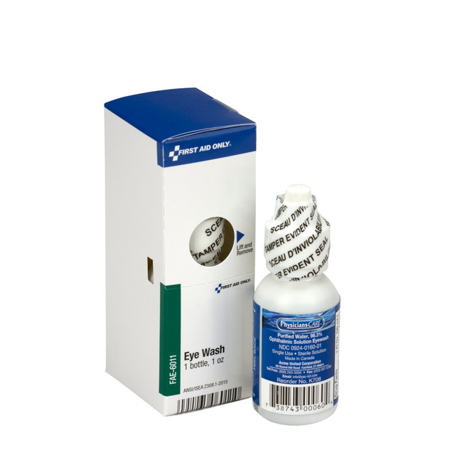 FIRST AID ONLY, INC. FAE6011 First Aid Only Pur-Wash Eyewash, Clear, 1 Oz Bottle FIRST AID ONLY, INC. FAE6011 First Aid Only Pur-Wash Eyewash, Clear, 1 Oz Bottle