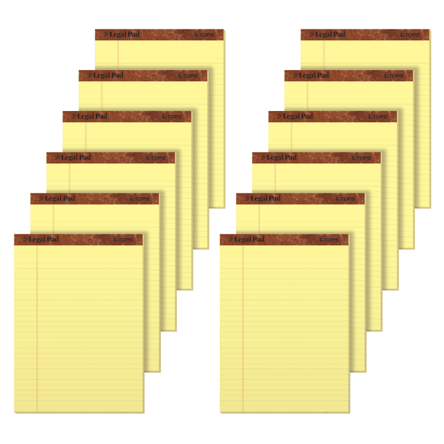 TOPS BUSINESS FORMS 7532 TOPS Letr-trim Perforated Legal Pads - 50 Sheets - Double Stitched - 0.34in Ruled - 16 lb Basis Weight - 8 1/2in x 11 3/4in - Canary Paper - Perforated, Hard Cover - 12 / Dozen TOPS BUSINESS FORMS 7532 TOPS Letr-trim Perforated Legal Pads - 50 Sheets - Double Stitched - 0.34in Ruled - 16 lb Basis Weight - 8 1/2in x 11 3/4in - Canary Paper - Perforated, Hard Cover - 12 / Dozen