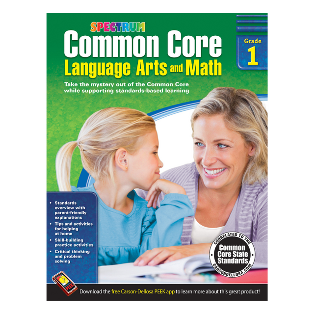 CARSON-DELLOSA PUBLISHING LLC Spectrum 704501  Common Core Language Arts And Math, Grade 1