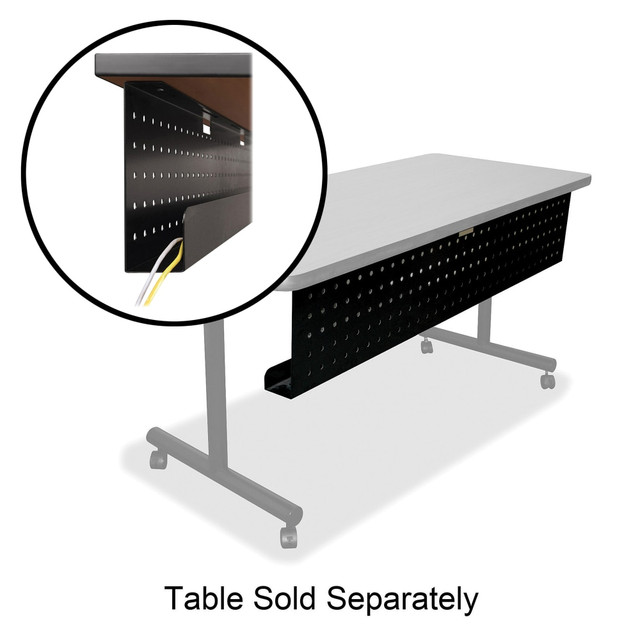 LORELL 60686  Rectangular Training Table Modesty Panel, For 72inW Table, Black