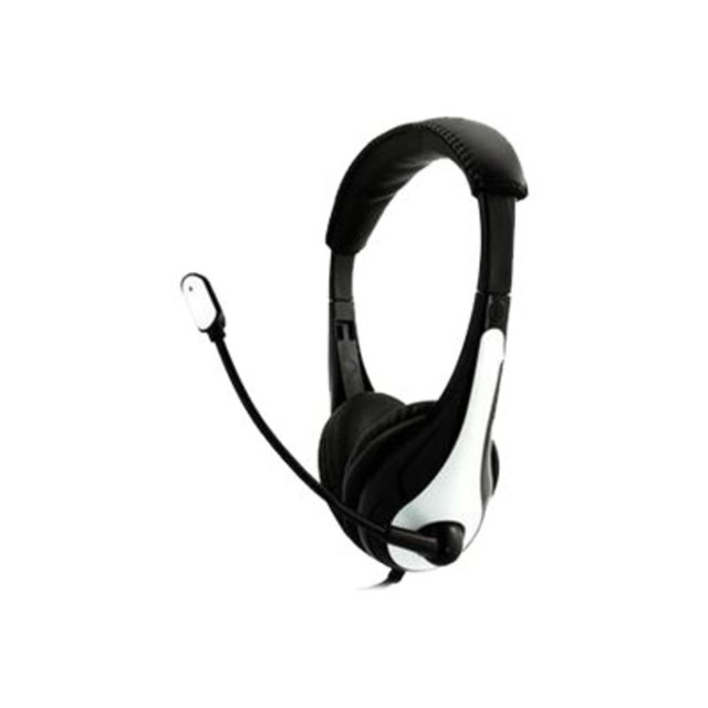 CALIFONE INTERNATIONAL, INC. Ergoguys EG-36WHT  - Headset - on-ear - wired - 3.5 mm jack - black, white