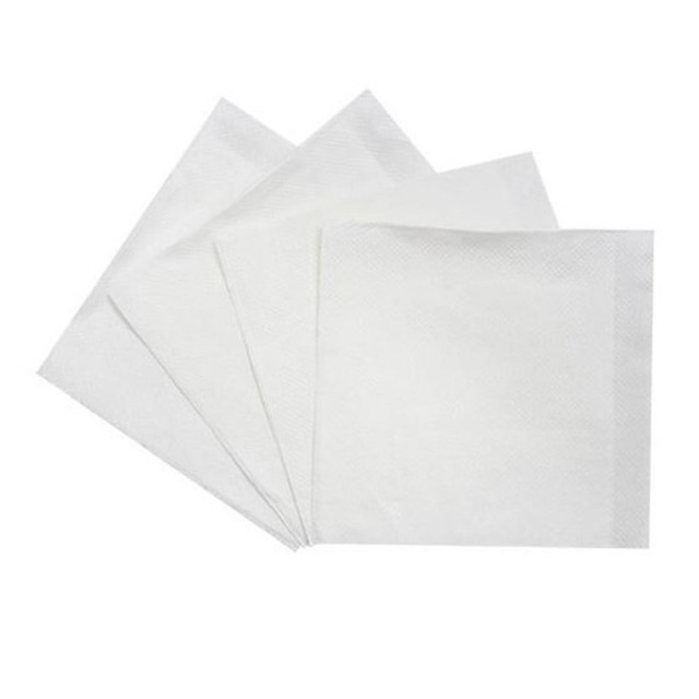 LOLLICUP USA, INC. Karat KN-B99-1W  Beverage Napkins, 9in x 9in, White, Set Of 4,000 Napkins