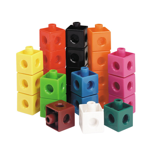LEARNING RESOURCES, INC. Learning Resources LER7585  Snap Cubes, 3/4inH x 3/4inW x 3/4inD, Assorted Colors, Grades Pre-K - 9, Pack Of 500