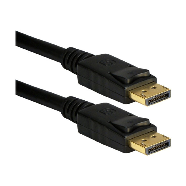 QVS, INC. QVS DP-03  3ft Display Port Digital A/V Cable With Latches, Black