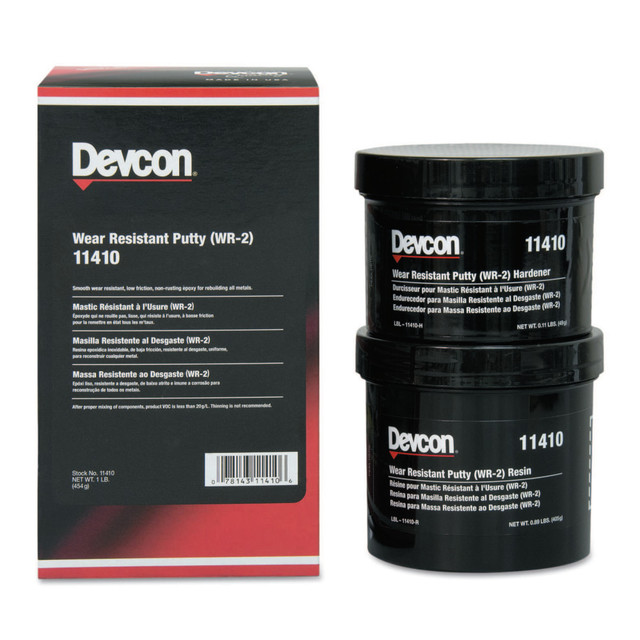 ITW DYMON Devcon 11410  Wear Resistant Putty WR-2, 1 lb, Dark Gray