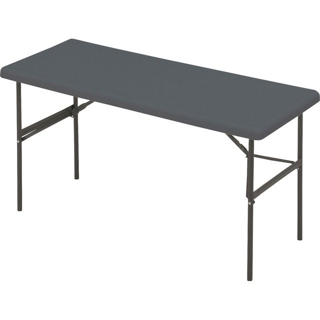 ICEBERG ENTERPRISES LLC 65377 Iceberg IndestrucTable TOO 1200-Series Folding Table, 60inW x 24inD, Charcoal Gray