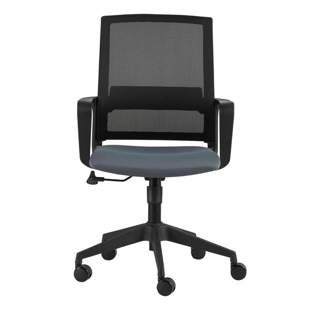 EURO STYLE, INC. Eurostyle 39001GRY  Livia Mesh Mid-Back Home Office Chair, Black/Gray