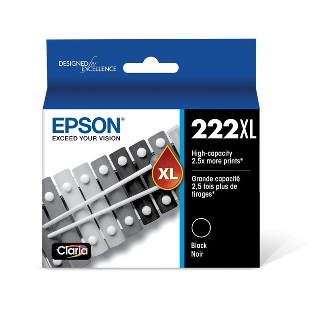 EPSON AMERICA INC. T222XL120-S Epson Claria T222XL Black High-Yield Ink Cartridge, T222XL120-S