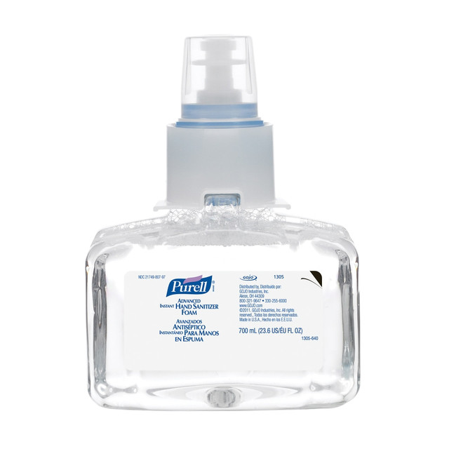 GOJO INDUSTRIES INC 1305-03 Purell Advanced Hand Sanitizer Foam, 700 mL