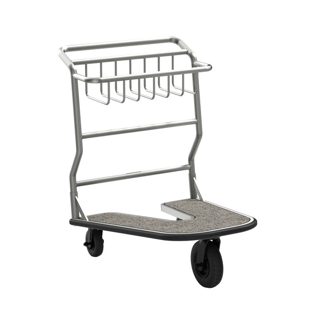 SUNCAST CORPORATION MLCNC600 Suncast Commercial Nesting Luggage Cart, Carpet Bottom, 37-1/2inH x 27inW x 27inD, Silver SUNCAST CORPORATION MLCNC600 Suncast Commercial Nesting Luggage Cart, Carpet Bottom, 37-1/2inH x 27inW x 27inD, Silver