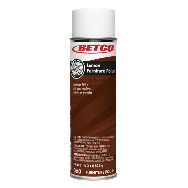 BETCO CORPORATION 060G2323 Betco Lemon Furniture Aerosol Polish, 19 Oz Can, Case Of 12 BETCO CORPORATION 060G2323 Betco Lemon Furniture Aerosol Polish, 19 Oz Can, Case Of 12