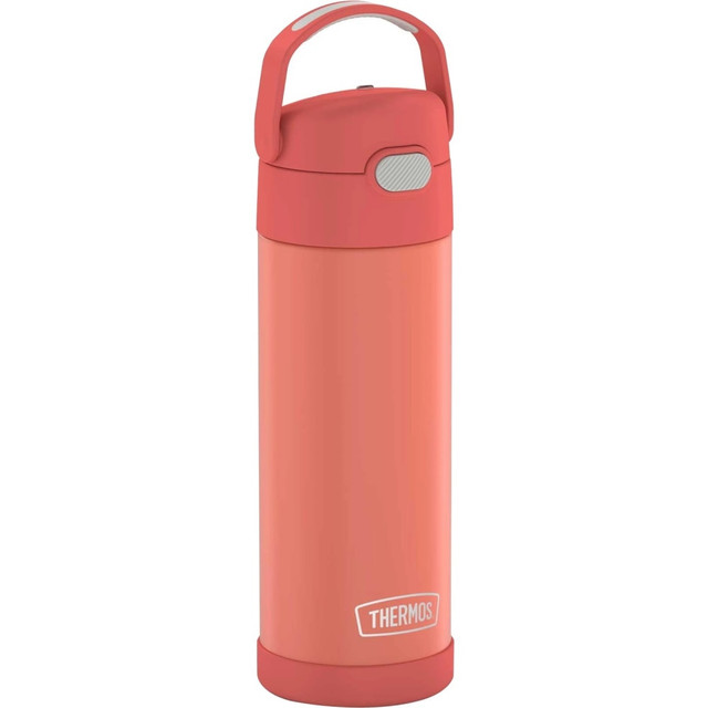 KING-SEELEY THERMOS/THERMOS Thermos F41101AP6  FUNtainer Water Bottle 16Oz - 16 fl oz - Apricot, Orange - Stainless Steel