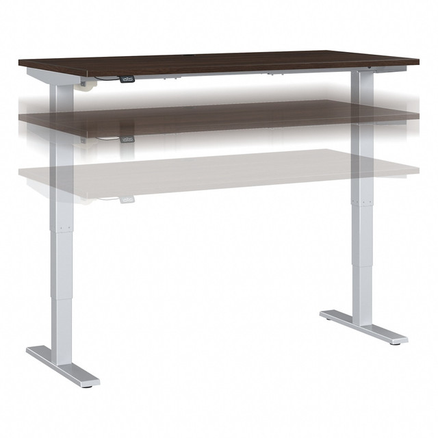 BUSH INDUSTRIES INC. Bush Business Furniture M4S6030BWSK  Move 40 Series Electric Height-Adjustable Standing Desk, 28-1/6inH x 59-4/9inW x 29-3/8inD, Black Walnut/Cool Gray Metallic, Standard Delivery