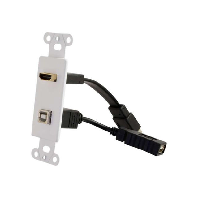 LASTAR INC. C2G 39702  HDMI and USB Pass Through Wall Plate - RJ-45, 110-punchdown"