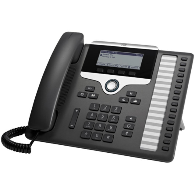 CISCO CP-7861-K9= 7861 IP Phone - Corded - Wall Mountable - Charcoal - 16 x Total Line - VoIP - 3.5in - Enhanced User Connect License - 2 x Network (RJ-45) - PoE Ports CISCO CP-7861-K9= 7861 IP Phone - Corded - Wall Mountable - Charcoal - 16 x Total Line - VoIP - 3.5in - Enhanced User Connect License - 2 x Network (RJ-45) - PoE Ports