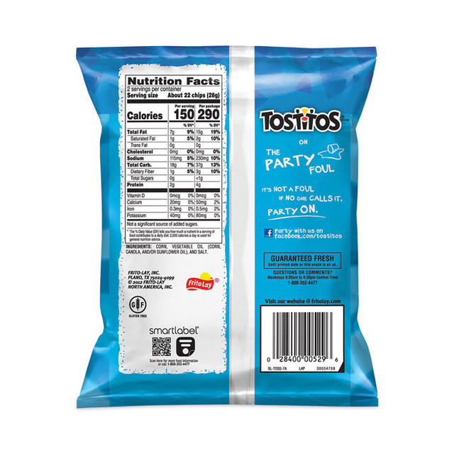 FRITO-LAY, INC. Tostitos® 29500067 Bite Size Tortilla Chips, 2 oz Bag, 64 Bags/Carton