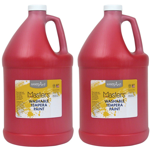 Little Masters RPC214720-2 Washable Tempera Paint, 128 Oz, Red, Pack Of 2 Little Masters RPC214720-2 Washable Tempera Paint, 128 Oz, Red, Pack Of 2