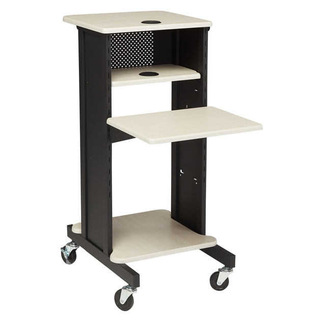 OKLAHOMA SOUND CORPORATION #PRC200 Oklahoma Sound? Premium Presentation Cart, Black/Ivory