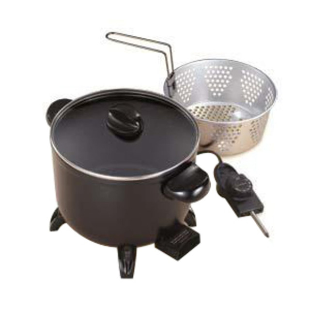 NATIONAL PRESTO INDUSTRIES INC. 06006 Presto 06006 Multi Cooker & Steamer, Black