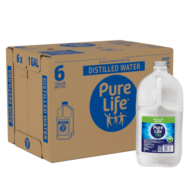 NESTLE WATERS NORTH AMERICA 11475018 Pure Life Distilled Water, 1 Gallon Front Handle Jug, Case Of 6 Bottles