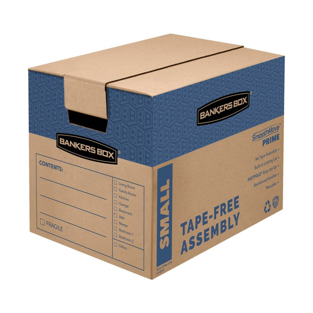 FELLOWES INC. 0062701 Bankers Box SmoothMove Prime Moving & Boxes, 12in x 12in x 16in, Kraft, Case Of 10 FELLOWES INC. 0062701 Bankers Box SmoothMove Prime Moving & Boxes, 12in x 12in x 16in, Kraft, Case Of 10