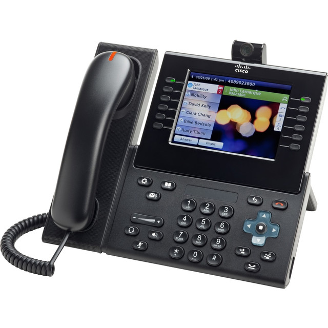 CISCO CP-9971-C-A-C-K9=  Unified 9971 IP Phone - Desktop - Charcoal Gray - 6 x Total Line - VoIP - IEEE 802.11a/b/g - Caller ID - SpeakerphoneUnified Communications Manager, Enhanced User Connect License - 2 x Network (RJ-45) - USB - PoE Ports - Colo