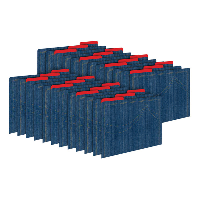 BARKER CREEK PUBLISHING, INC. Barker Creek BC3942  Tab File Folders, Letter Size, Denim, Pack Of 24 Folders