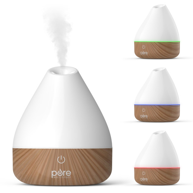 BEAR DOWN CONSULTING PESPAWD-W Pure Enrichment PureSpa Natural Aromatherapy Oil Diffuser, 200 mL, White