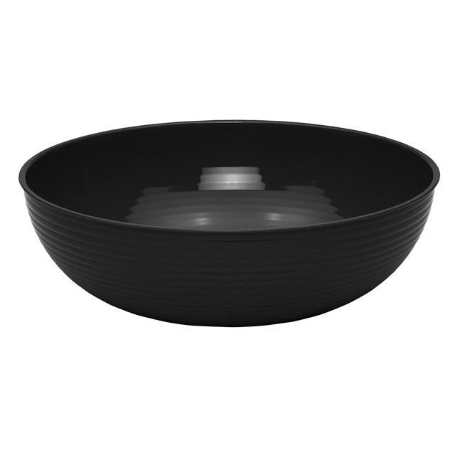 CAMBRO MFG. CO. RSB23CW110 Cambro Camwear Round Ribbed Bowls, 23in, Black, Set Of 4 Bowls