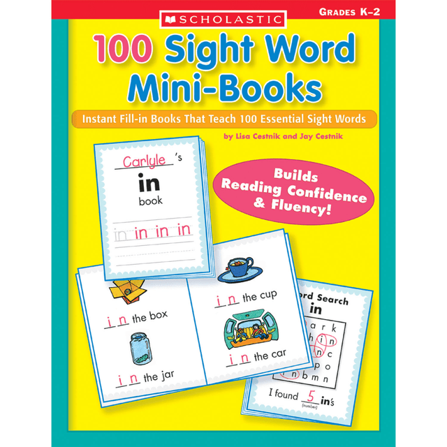SCHOLASTIC TEACHING RESOURCES Scholastic SC-0439387809  Teacher Resources 100 Sight Word Mini-Books Workbook, Kindergarten To Grade 2