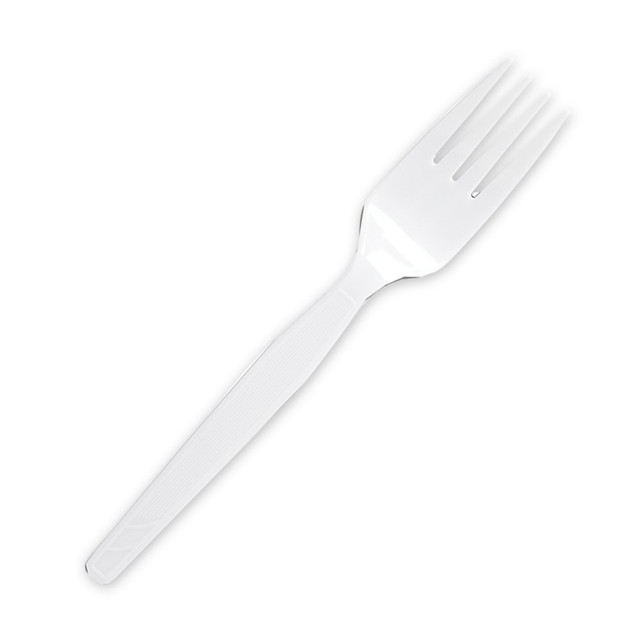 GENUINE JOE 010430 Heavy/Medium-Weight Polystyrene Forks, White, Box Of 100 GENUINE JOE 010430 Heavy/Medium-Weight Polystyrene Forks, White, Box Of 100