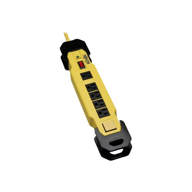 TRIPP LITE TLM615SA  Safety Surge Protector Strip 120V 6 Outlet 15ft Cord OSHA - Surge protector - 15 A - AC 120 V - output connectors: 6 - black, yellow